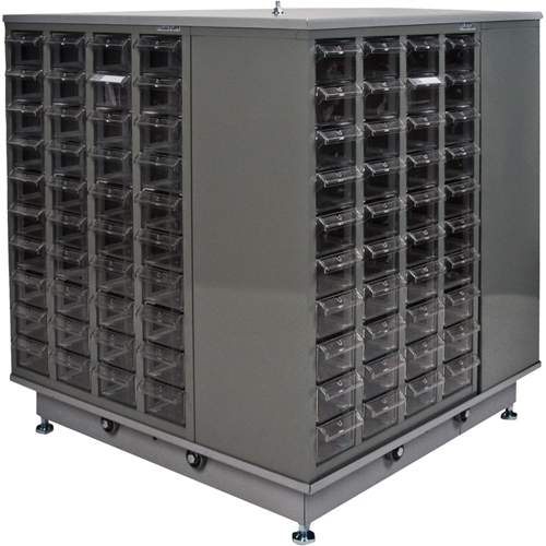 Casiers pour pi&egrave;ces KPC-600, Acier galvanis&eacute;, 40 tiroirs, 18-3/10" x 8-7/10" x 25-3/10", Gris Distribution Industrielle GC
