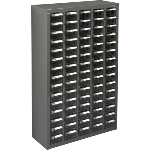 KPC-600 Parts Cabinet, Galvanized Steel, 75 Drawers, 23-1/10" x 8-7/10" x 36-9/10", Grey Distribution Industrielle GC
