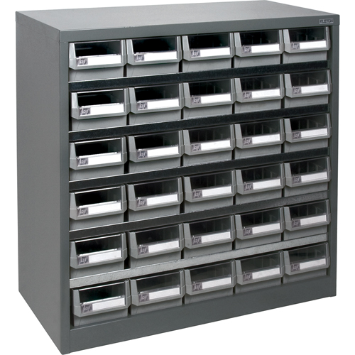 Casier robuste pour pi&egrave;ces KPC-HD, Acier galvanis&eacute;, 30 tiroirs, 34-3/5" x 15-7/10" x 34-3/5", Gris Distribution Industrielle GC