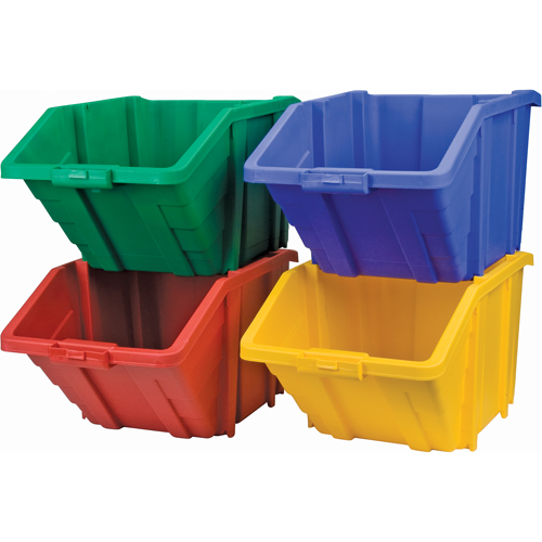 Jumbo Plastic Bin, 15-1/2" W x 13" H x 25" D, Red, 200 lbs. Capacity Distribution Industrielle GC