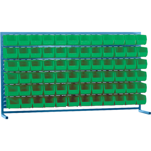 Rayonnage &agrave; persienne avec bacs, 72 bacs, 72" la x 15" p x 40" h Distribution Industrielle GC