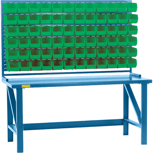Rayonnage &agrave; persienne avec bacs, 72 bacs, 72" la x 15" p x 40" h Distribution Industrielle GC