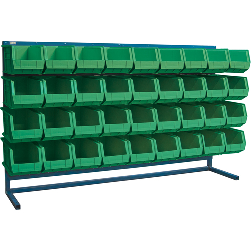 Rayonnage &agrave; persienne avec bacs, 36 bacs, 72" la x 15" p x 40" h Distribution Industrielle GC