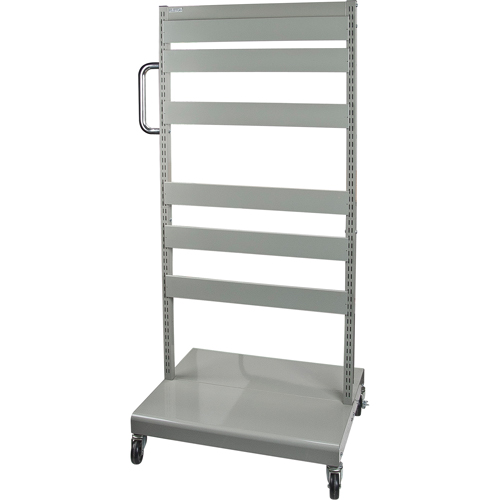 Servante mobile de bacs &agrave; plateaux inclinables - chariot seulement, &agrave; deux c&ocirc;t&eacute;s, 26-1/4" la x 22" p x 57-1/2" h Distribution Industrielle GC