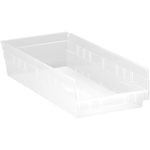 Bacs de rangement pour tablettes, 8-3/8" la x 4" H x 17-7/8" p, Transparent, Capacit&eacute; 40 lb Distribution Industrielle GC