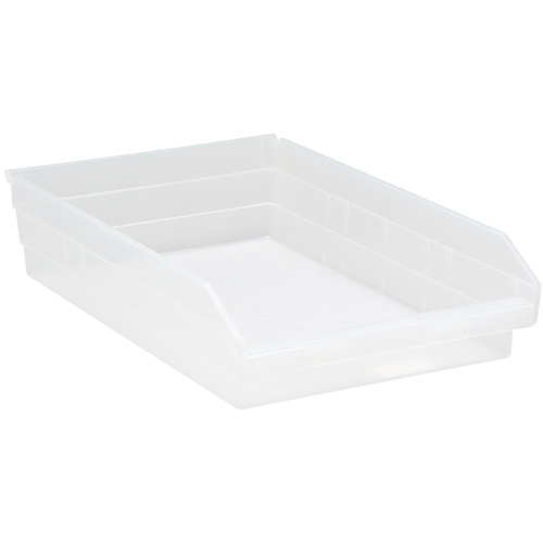 Shelf Bins, 11-1/8" W x 4" H x 17-7/8" D, Clear, 40 lbs. Capacity Distribution Industrielle GC