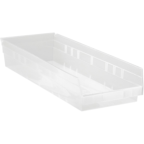 Shelf Bins, 8-3/8" W x 4" H x 23-5/8" D, Clear, 50 lbs. Capacity Distribution Industrielle GC