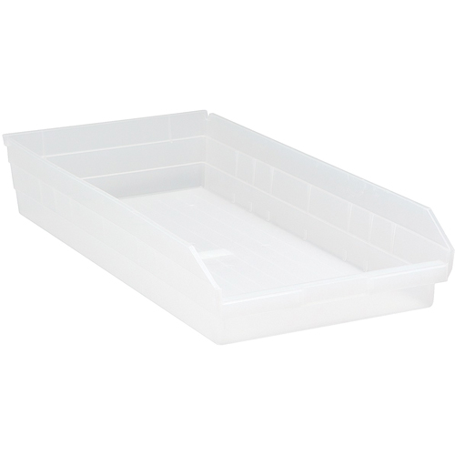 Bacs de rangement pour tablettes, 11-1/8" la x 4" H x 23-5/8" p, Transparent, Capacit&eacute; 50 lb Distribution Industrielle GC