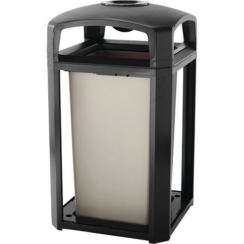 Cendrier et corbeille pour d&eacute;chets de s&eacute;rie classique de s&eacute;rie Landmark, Plastique, Capacit&eacute; 50 gal. US, Hauteur 46-1/2" Distribution Industrielle GC