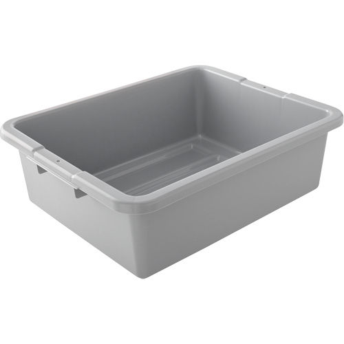 Contenant utilitaire sans compartiments, 7" ha x 21,5" p x 17" lo, Plastique, Gris Distribution Industrielle GC