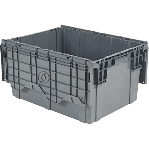 Contenants de distribution Flipak en plastique poly&eacute;thyl&egrave;ne (PE), 39" x 14" x 13", Gris Distribution Industrielle GC