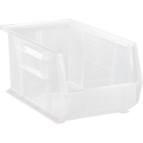 Bac transparent ultra empilable & suspendable, 8-1/4" la, 7" h x 14-3/4" p, Transparent Distribution Industrielle GC