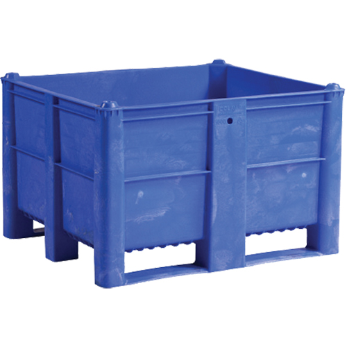 Pallet Container, 40"/47.25" D x 48"/39.4" W x 29"/29.1" H, 1543 lbs./2650 lbs. Capacity, Blue Distribution Industrielle GC
