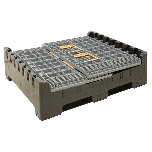 Collapsible Bulk Container, 47.2" L x 39.4" W x 39.4" H, Grey Distribution Industrielle GC
