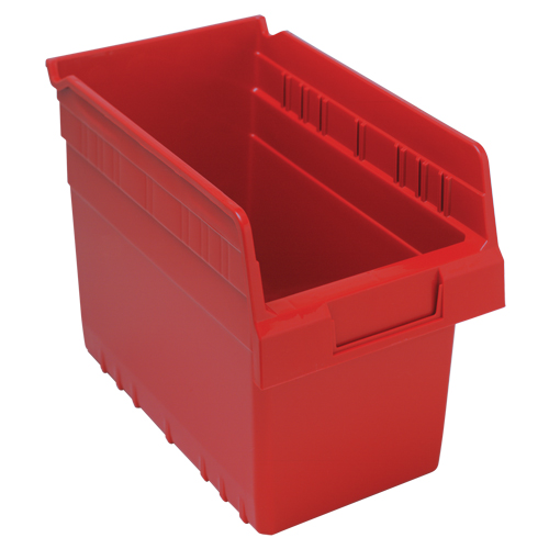Bacs pour &eacute;tag&egrave;re Store-Max, 6-5/8" la x 8" H x 11-5/8" p, Rouge, Capacit&eacute; 44 lb Distribution Industrielle GC