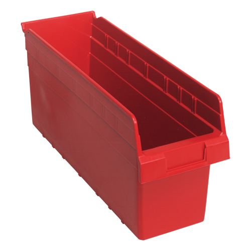 Bacs pour &eacute;tag&egrave;re Store-Max, 6-5/8" la x 8" H x 17-7/8" p, Rouge, Capacit&eacute; 56 lb Distribution Industrielle GC