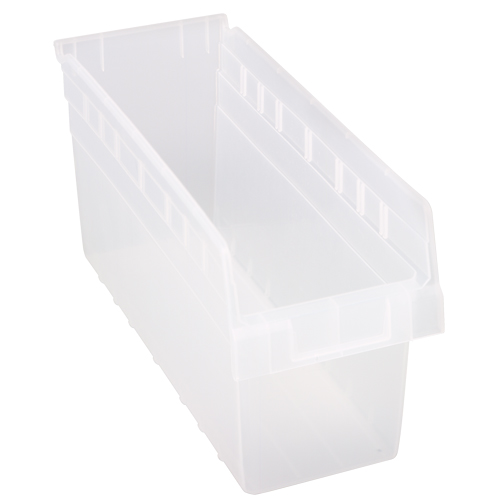 Store-Max Shelf Bins, 6-5/8" W x 8" H x 17-7/8" D, Clear, 56 lbs. Capacity Distribution Industrielle GC