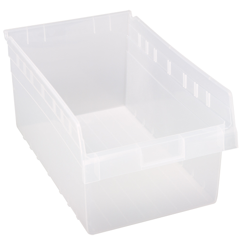 Store-Max Shelf Bins, 11-1/8" W x 8" H x 17-7/8" D, Clear, 56 lbs. Capacity Distribution Industrielle GC