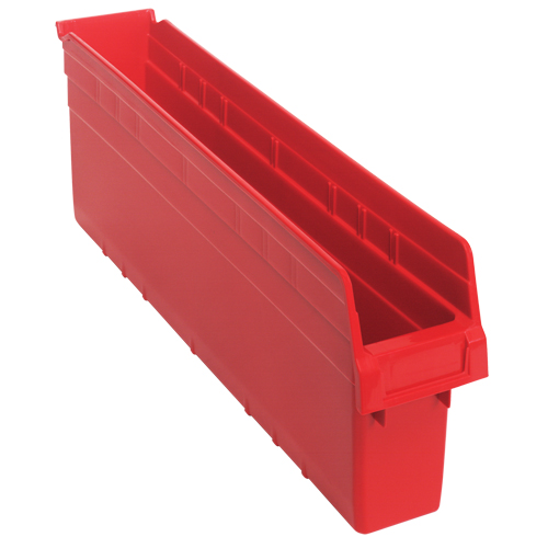 Bacs pour &eacute;tag&egrave;re Store-Max, 4-3/8" la x 8" H x 23-5/8" p, Rouge, Capacit&eacute; 68 lb Distribution Industrielle GC