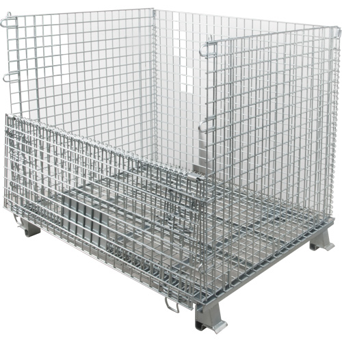 Collapsible Wire Container, 40" W x 32" D x 34" H, 4000 lbs. Capacity Distribution Industrielle GC