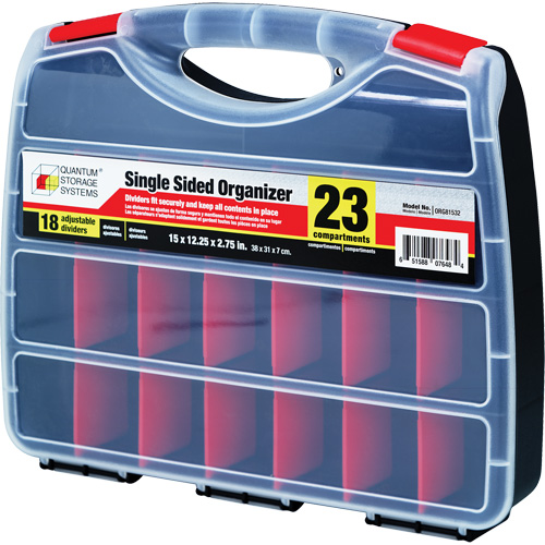 Boîte &agrave; compartiments en plastique, 12-1/4" la x 15" p x 2-3/4" h, 23 compartiments Distribution Industrielle GC