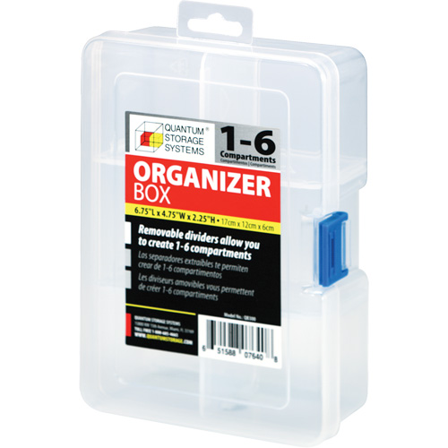 Boîte &agrave; compartiments en plastique, 4,75" la x 6,75" p x 2,25" h, 6 compartiments Distribution Industrielle GC