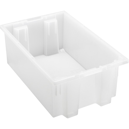 Heavy-Duty Stack & Nest Tote, 6" x 11" x 18", Clear Distribution Industrielle GC