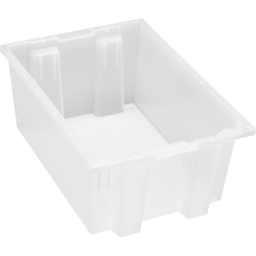 Heavy-Duty Stack & Nest Tote, 8" x 13.5" x 19.5", Clear Distribution Industrielle GC