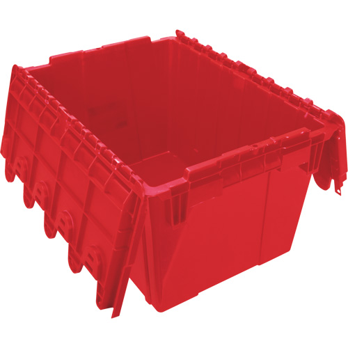 Flip Top Plastic Distribution Container, 21.65" x 15.5" x 12.5", Red Distribution Industrielle GC