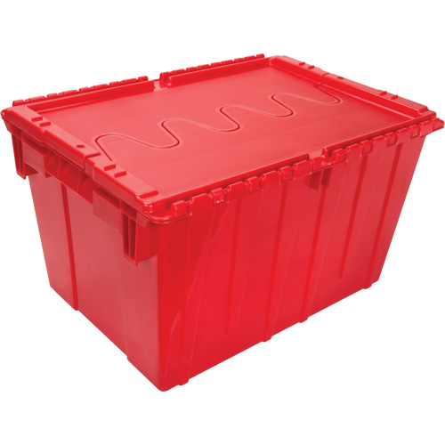 Flip Top Plastic Distribution Container, 21.65" x 15.5" x 12.5", Red Distribution Industrielle GC