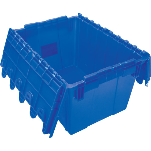 Flip Top Plastic Distribution Container, 21.65" x 15.5" x 12.5", Blue Distribution Industrielle GC