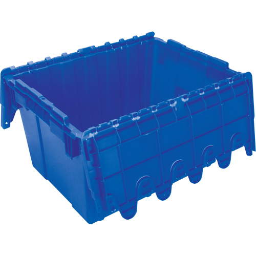 Flip Top Plastic Distribution Container, 21.65" x 15.5" x 12.5", Blue Distribution Industrielle GC