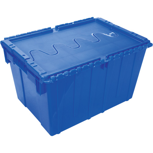 Flip Top Plastic Distribution Container, 21.65" x 15.5" x 12.5", Blue Distribution Industrielle GC