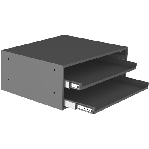 Grande glissi&egrave;re de stockage pour armoire &agrave; compartiments, Acier, 2 compartiments, 20" la x 15-15/16" p, 8-3/16" h, Gris Distribution Industrielle GC