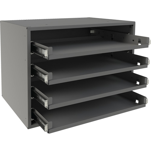 Small Bearing Rack, Steel, 4 Slots, 15-9/16" W x 11-7/8" D x 11-5/16" H, Grey Distribution Industrielle GC