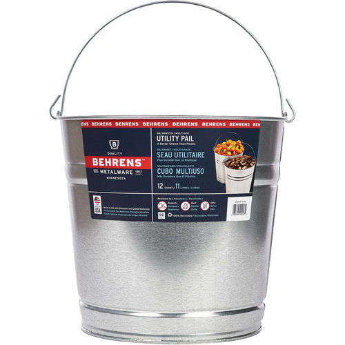 Seau, Acier galvanis&eacute;, 11 L Distribution Industrielle GC