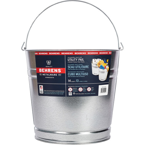 Seau, Acier galvanis&eacute;, 13 L Distribution Industrielle GC