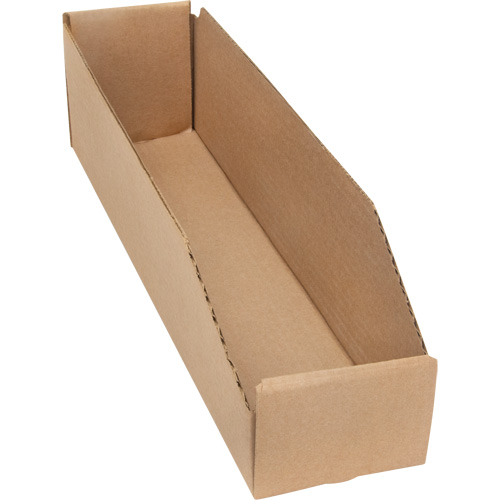 Boîtes profondes en carton ondul&eacute;, 3-3/4" la x 17-1/4" p x 4-1/2" h, Beige Distribution Industrielle GC