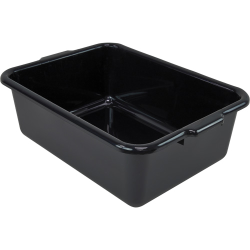 Bac d'entreposage tout usage &agrave; fond plat, 7" ha x 15" p x 21" lo, Plastique, Noir Distribution Industrielle GC