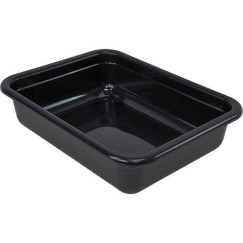 Bac d'entreposage tout usage &agrave; fond plat, 5" ha x 17" p x 22" lo, Plastique, Noir Distribution Industrielle GC