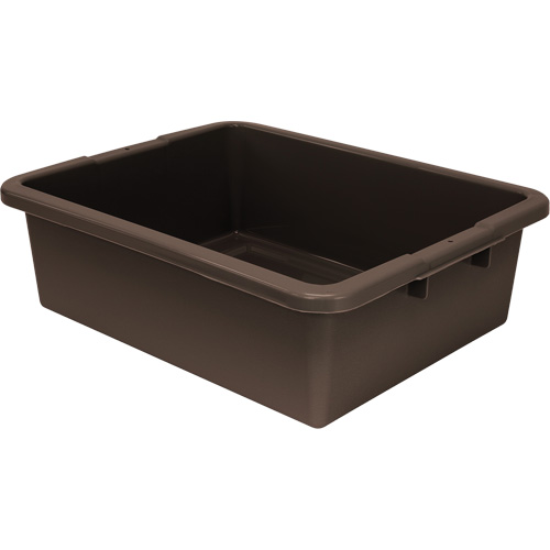 All-Purpose Ribbed-Bottom Storage Tub, 7" H x 17" D x 22" L, Plastic, Brown Distribution Industrielle GC