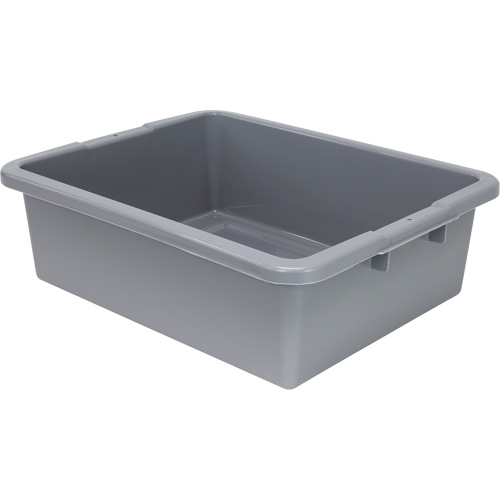 All-Purpose Ribbed-Bottom Storage Tub, 7" H x 17" D x 22" L, Plastic, Grey Distribution Industrielle GC
