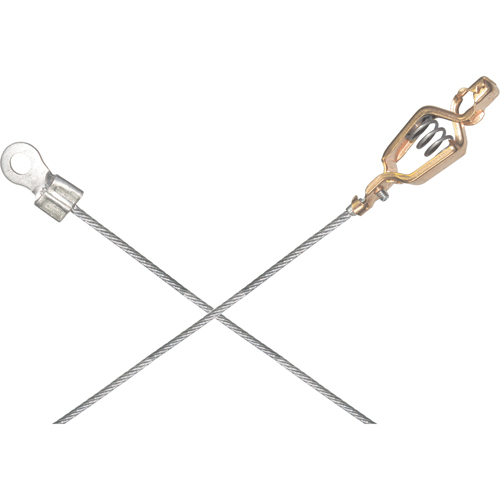 Assemblages l&eacute;gers de c&acirc;bles de masse et de mise &agrave; la terre - Pinces crocodile & raccordements a/borne d'extr&eacute;mit&eacute; de 1/4" Distribution Industrielle GC