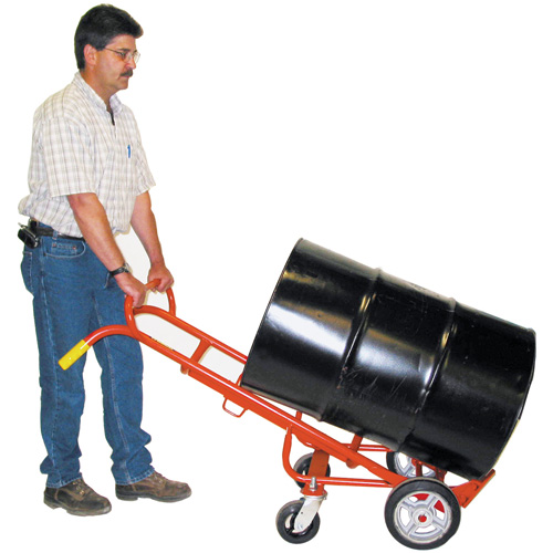 Diable &agrave; Barils Ergonomique A/Roulettes Pivotantes, Fabriqu&eacute; en Acier, 55 - 85 gal. US (45 - 70 gal. imp.) Distribution Industrielle GC