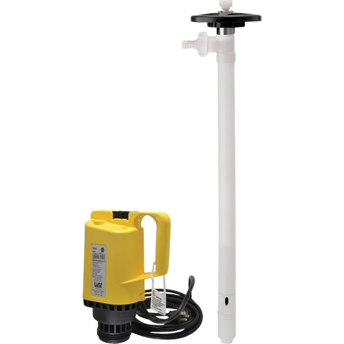 Pompes &agrave; tambour &eacute;lectriques, PVDF, 42 gal./min Distribution Industrielle GC