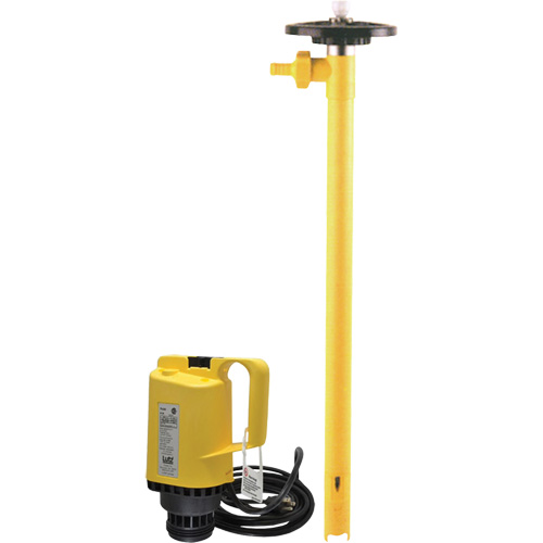 Pompes &agrave; tambour &eacute;lectriques, Polypropyl&egrave;ne, 45 gal./min Distribution Industrielle GC