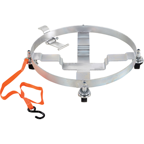 Chariots &agrave; inclinaison pour baril, Acier, Capacit&eacute;e 1200 lb, Diam&egrave;tre 23-1/2", Roue en Fonte Distribution Industrielle GC