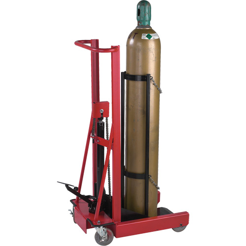 Hydraulic Cylinder Lift, Rubber Wheels, 12" W x 20" L Base, 300 lbs. Distribution Industrielle GC