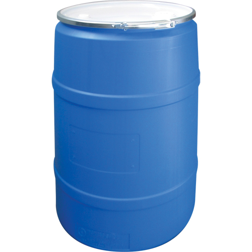 Polyethylene Drums, 55 US gal (45 imp. gal.), Open Top, Blue Distribution Industrielle GC