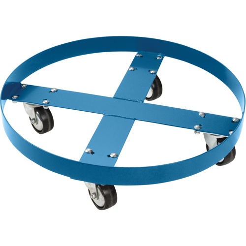 Drum Dolly, Steel, 750 lbs. Capacity, 24" Diameter, Polyolefin Casters Distribution Industrielle GC